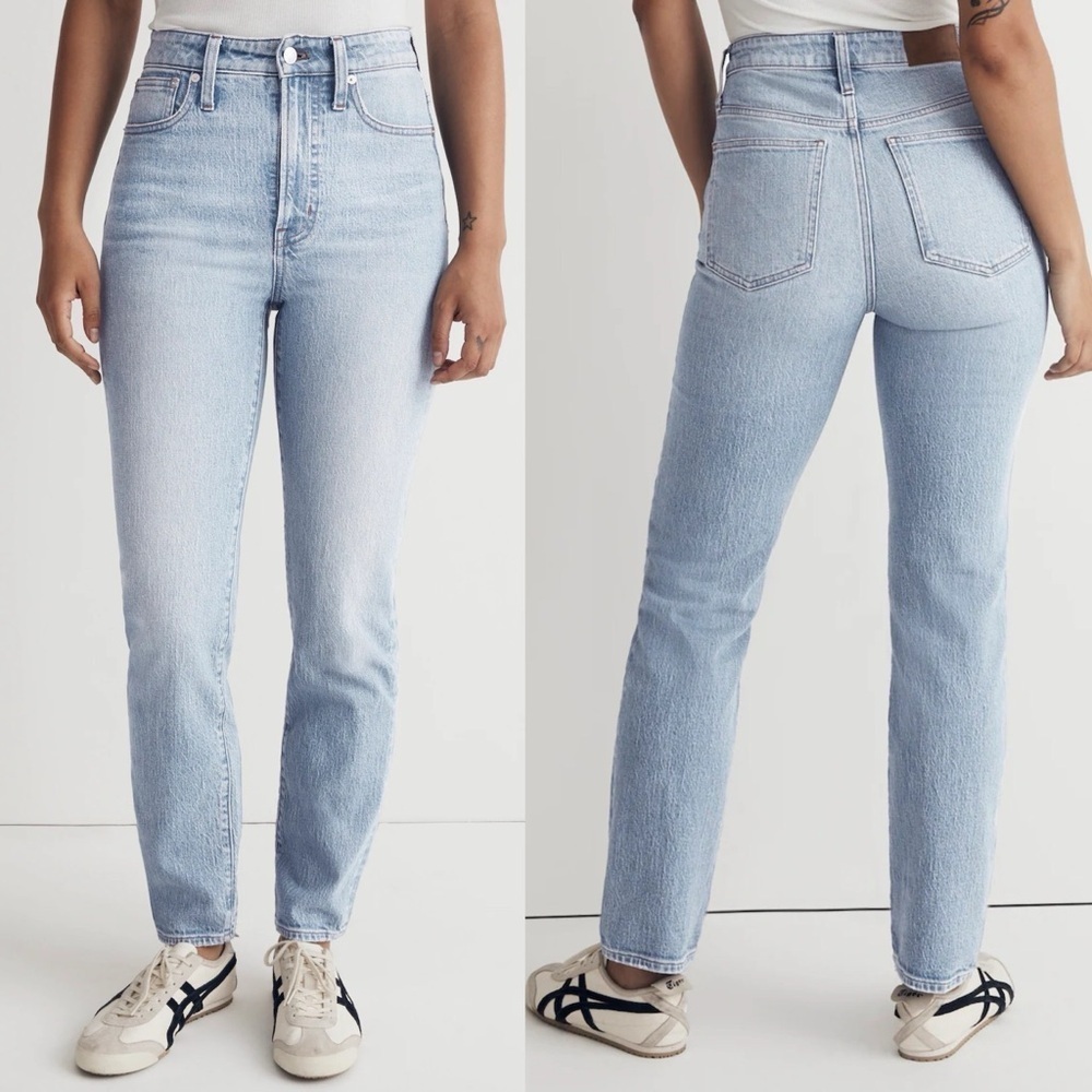 Madewell- The Curvy Perfect Vintage Jean Size 30 Light Merle Wash 90s Straight